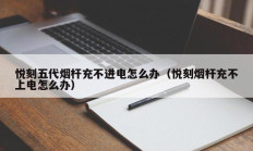 悦刻五代烟杆充不进电怎么办（悦刻烟杆充不上电怎么办）